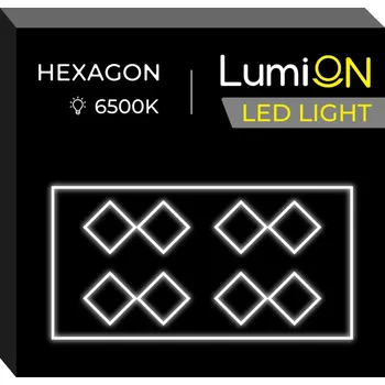 JAKS Stropní LED světlo LumiOn Rozměry: 484,5 x 243,5 cm, Model: LO-6, Tvar: Diamant