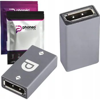 Video kabel ADAPTÉR PŘECHODKA PHONEO DISPLAYPORT na DISPLAYPORT DP 8K 60HZ P4