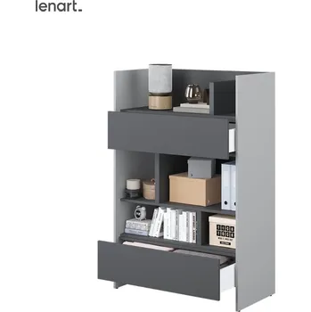 regál Dig-net nábytek Regál Lenart BED CONCEPT BC-26 | šedá / grafit