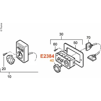 Příslušenství ke karavanu Ovládací rukojeť E4000