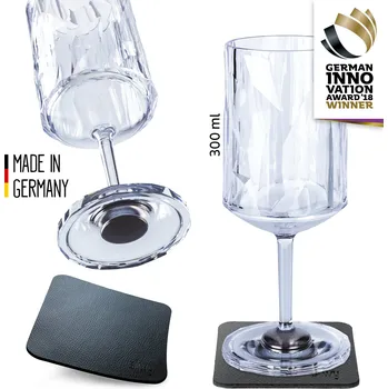 Sklenice Magnetické plastové skleničky na víno 300 ml Silwy®