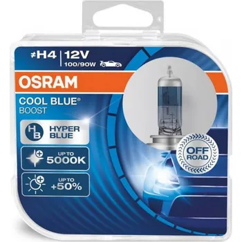 Autožárovka OSRAM Halogenová žárovka Osram H4 12V 100/90W P43t Cool Blue Boost 5000K / 2ks