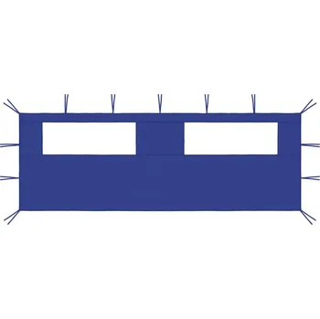 Zahradní altán vidaXL Boční stěna k party stanu s okny 6 x 2 m modrá
