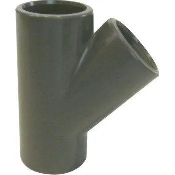 Vágner Pool PVC tvarovka - T-kus (lepení) 45° 63 mm