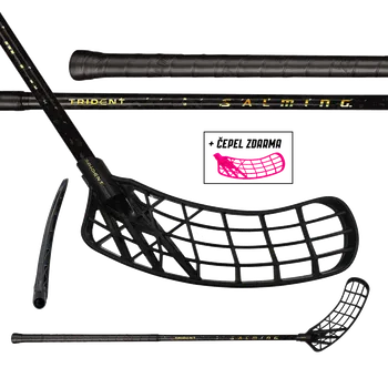 Florbal Salming Trident Q-series Carbon Pro 2.0 LTD 29 Black/Gold + čepel zdarma vel. 103cm (=114cm) pravá kulatá (pravá ruka dole)