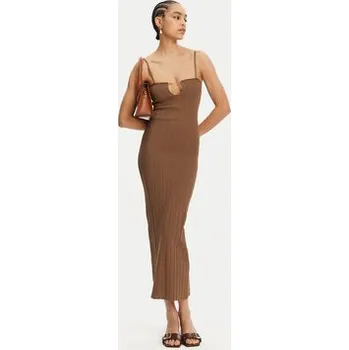 Dámské oblečení JACQUEMUS Úpletové šaty 24E241KN358-2355 Hnědá Regular Fit 34