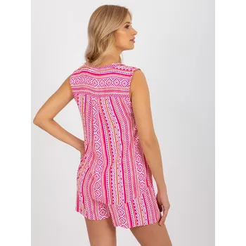 Dámská halenka Halenka D73771R11115A bílá a růžová S