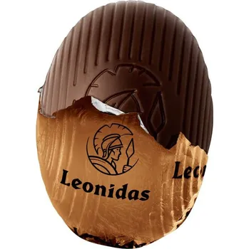Cukrovinka Leonidas Vajíčko s kousky oříšků ( hořká belgická čokoláda, pralinka cca 10g)