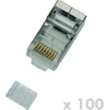 Konektor DATACOM Konektor RJ45 STP 8p8c Cat6 drát 100ks 4135