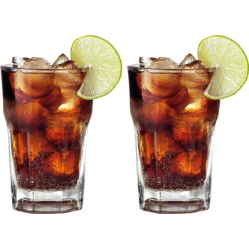 Sklenice Sada sklenic na džus ANDALUCIA – 2 ks, 400 ml, Tritan (bez BPA), fazetové sklo