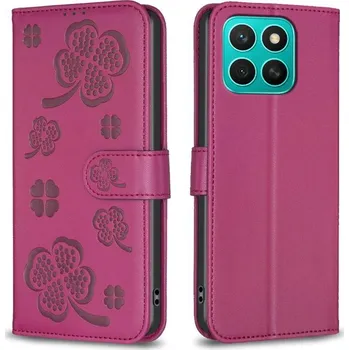 Pouzdro na tablet VSECHNONAMOBIL 104251 ART CLOVER Peněženkový obal pro Honor X8c bordó