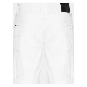 Pánské kraťasy INDICODE Džínové šortky Kaden Holes 70-104 Bílá Regular Fit XL