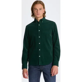 Pánské oblečení KOŠILE GANT REG UT CORDUROY SHIRT TARTAN GREEN