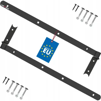 pant 2x PÁSOVÝ ZÁVĚS 600mm GARÁŽOVÝ DVEŘNÍ HÁK UZÁVĚR PRO VRATA OKENNICE ČERNÝ