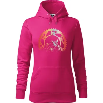 Pánská mikina Dámská mikina Horská jízda Velikost (žena): M, Vyberte barvu: Purpurová