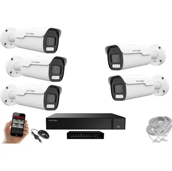 Kompletní kamerový systém MS AI IP Park 5 kamerový set se switchem 5 Mpix (6185K5B) (Monitorrs Security)