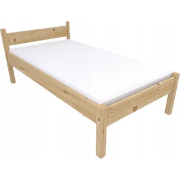 Postel Dřevěná Postel 90x180 s Roštem Vysoká Masivní Moderní Eco