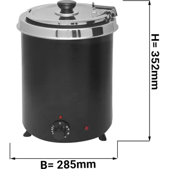 fritéza G.Gastro Ohřívač polévky - 5,7L- černý