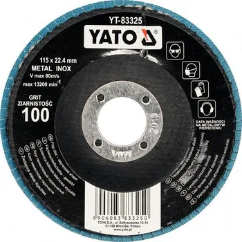 Sada nářadí Kotouč lamelový Yato zirkonový 115mm P60