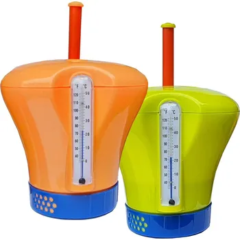 Bazénový plovák Plovoucí dávkovač na 200g tablety s teploměrem