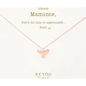 Řetízek BEYOU Dárková karta Mamince a řetízek s Andílkem