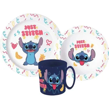 STOR Jídelní sada s hrnkem Disney Stitch