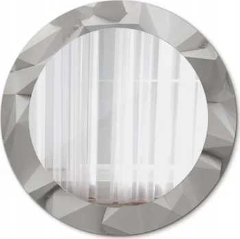 Zrcadlo Zrcadlo nástěnné Abstraktní bílé křišťál 60 cm