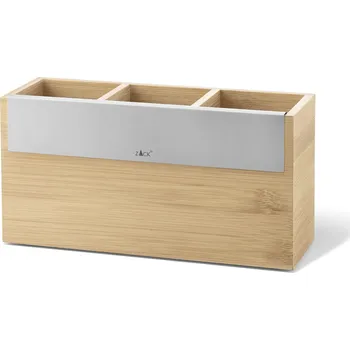 Úložný box Box na kuchyňské pomůcky z bambusu, 3 přihrádky ZACK