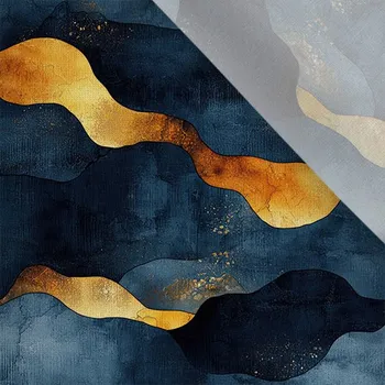 Funkční úplet na trička 210g modro-zlatý mramor