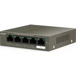 Tenda TEG1105P-4-63W PoE AT switch 4x PoE 802.3af/at, 5x 1 Gb/s, PoE celkem 63W, fanless