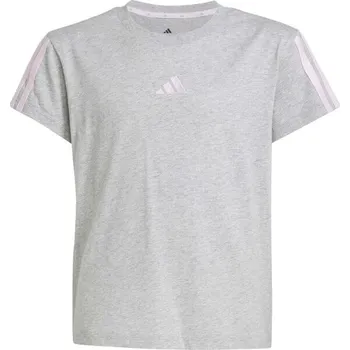 Dívčí tričko Dívčí triko adidas 3-STRIPES TEE 152 Šedá, Růžová