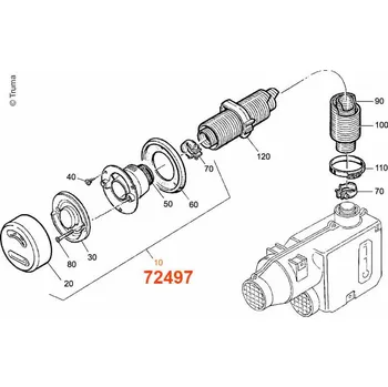 Příslušenství ke karavanu Truma nástěnný krb WKM 24 komplet.