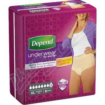 Depend Super inkont.kalh.vyšší pas ženy vel.XL 9ks