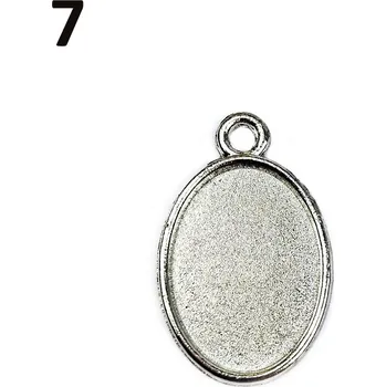 Kovové lůžko na přívěsek k dekorování pryskyřicí Varianta: 7