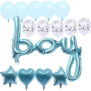 Balónek SADA balónků narozeninový křest BOY blue 15ks