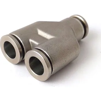 Lepící sada Pneumatická nástrčná spojka rozbočka "Y" nerez na vzduch 10mm (Násuvná spojka nerez pro hadice 10mm, provedení "Y")