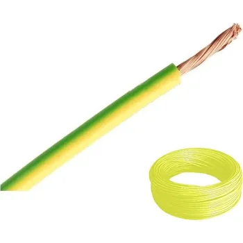 Auto elektroinstalace vodič CYA 0,75 žluto-zelený/100m