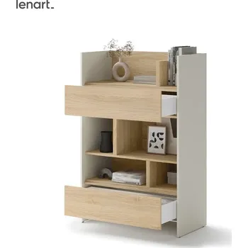 regál Dig-net nábytek Regál Lenart BED CONCEPT BC-26 | kašmír / dub nagano