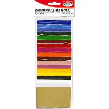 Svíčka Voskové plátky 8,5 x 5 cm - 18 barev 36266 Meyco