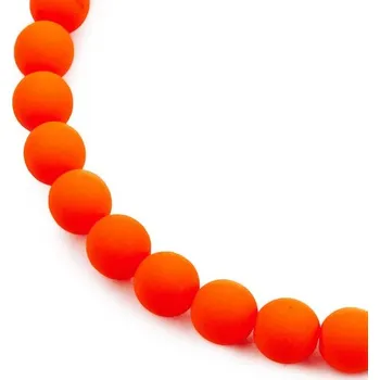 Dětské navlékací korálky Estrela České mačkané korálky Estrela NEON 10 mm oranžové