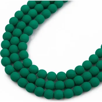 Dětské navlékací korálky Estrela České mačkané korálky Estrela NEON 4 mm tmavě zelené