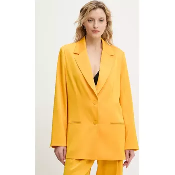 Dámské sako Sako 2NDDAY Harru žlutá barva, oversize, 2252115279 18X, vel. 38