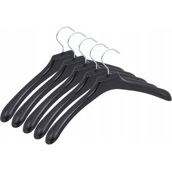 Věšák Šatní ramínko plastový Fabryka Wieszaków Polwo černý