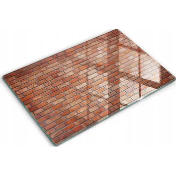 Obraz Dekorativní skleněná kuchyňská deska na krájení 80x52 cm - Cihlová zeď