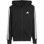 Dětská mikina adidas 3-STRIPES FULL-ZIP HOODIE 128 Černá, Bílá