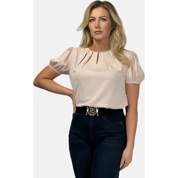 Dámská halenka Halenka krátký rukáv knoflíček Regina barva: béžová, velikost: 40