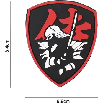 Nášivka Gumová nášivka 101 Inc Samurai Shield - červená