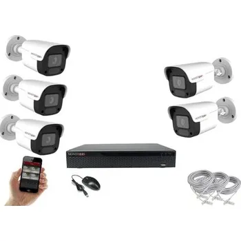 Kompletní kamerový systém Monitorrs Security IP 5 kamerový set 4 Mpix WTube Plast (6024K5) (Monitorrs Security)