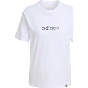 Dámské tričko Dámské triko adidas CAMO LINEAR L Bílá, Černá