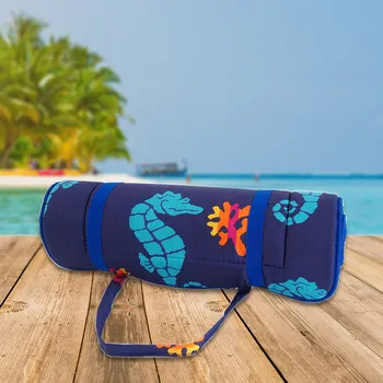 Plážová podložka Plážové lehátko v ruličce MOŘSKÝ KONÍK 148x52 cm, modré